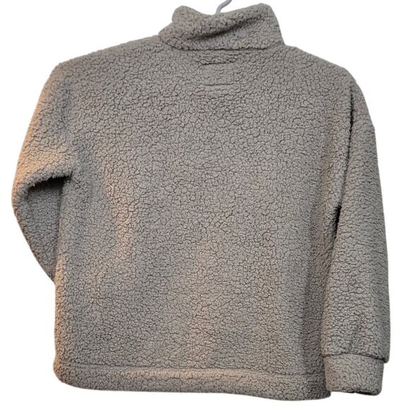 American Eagle Sherpa Fleece Quarter Zip Pullover Beige (Tag S, Fits M/L) - Picture 8 of 10